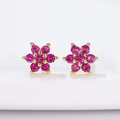 S925 Sterling Silver Cubic Zirconia Stud Earrings YO8551-2-1
