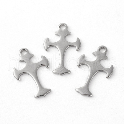 Tarnish Resistant 304 Stainless Steel Tiny Cross Charms STAS-F192-078P-1