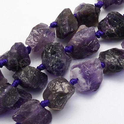 Natural Amethyst Beads Strands G-G697-E06-1