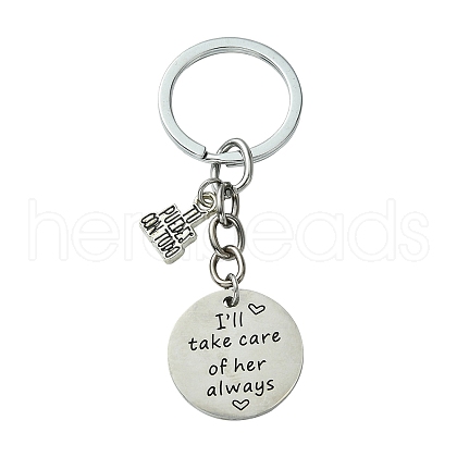 Alloy Enamel & Stainless Steel Keychain KEYC-YW00036-1