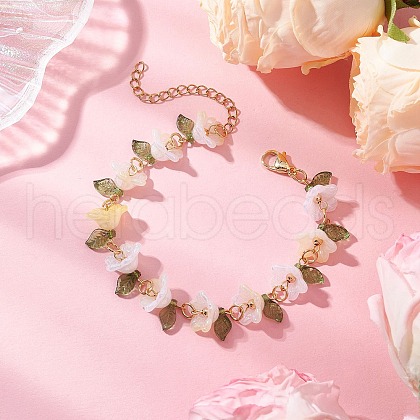 Acrylic Beaded Bracelets for Women BJEW-TA00627-04-1