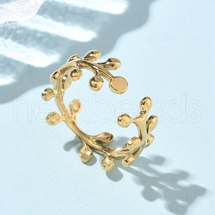 304 Stainless Steel Cuff Rings RJEW-P150-09G-1