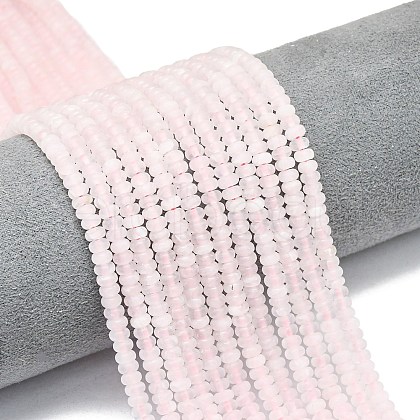 Natural Rose Quartz Beads Strands G-P575-A09-4x2mm-1