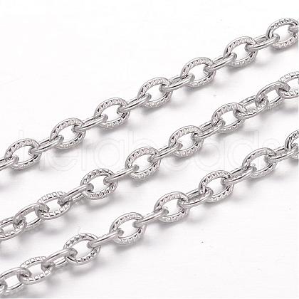 304 Stainless Steel Cable Chains CHS-K004-06P-0.8mm-1