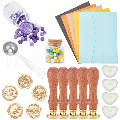 CRASPIRE DIY Wax Seal Stamp Kits DIY-CP0003-95-1
