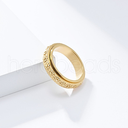 Simple Style 304 Stainless Steel Rotating Finger Rings FS-WGCAB4E-06-1