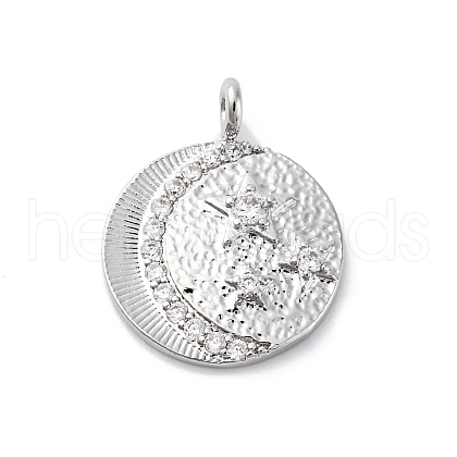 Brass Micro Pave Cubic Zirconia Pendants KK-D360-08P-1