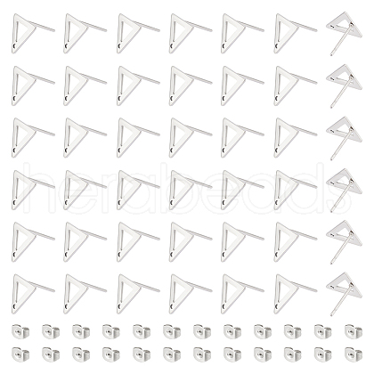 Unicraftale 201 Stainless Steel Stud Earring Findings with Hole EJEW-UN0002-34A-1