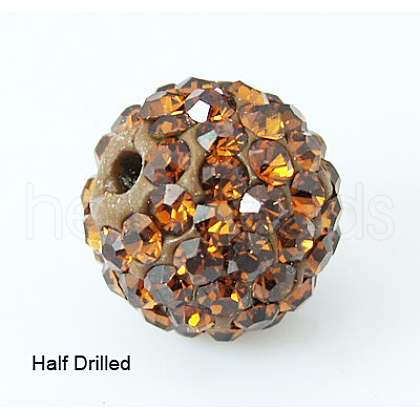 Polymer Clay Rhinestone Beads RB-H258-HD10mm-220-1