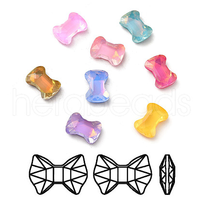 Mocha Style K9 Glass Rhinestone Cabochons RGLA-G017-04B-1