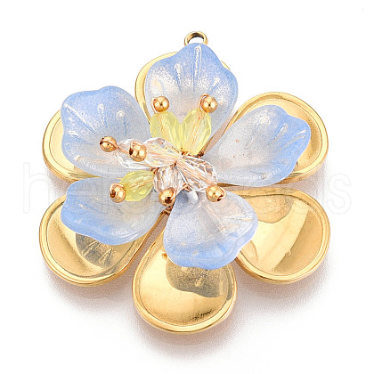 304 Stainless Steel Pendants STAS-N110-29C-G-1
