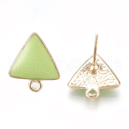 Alloy Enamel Stud Earring Findings PALLOY-T056-15C-1