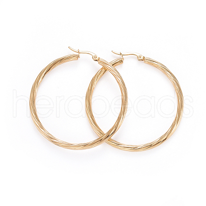 304 Stainless Steel Hoop Earrings EJEW-L232-015G-1