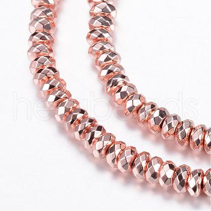 Electroplate Non-magnetic Synthetic Hematite Bead Strands G-Q465-14RG-1