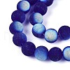 Frosted Transparent Glass Beads Strands GLAA-T032-T8mm-MBB15-3