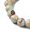 Synthetic Imperial Jasper Round Beaded Stretch Bracelets BJEW-TA00447-4