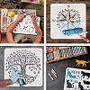 Large Plastic Reusable Drawing Painting Stencils Templates DIY-WH0172-575-4