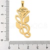 304 Stainless Steel Pendants STAS-Z076-15G-3