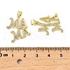 Brass Micro Pave Cubic Zirconia Pendants KK-M324-02J-G-3