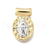 Religion Theme Brass Hammered Pendants KK-V010-09GP-03-1
