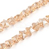 Electroplate Transparent Glass Beads Strands EGLA-U004-03A-PL03-1