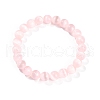 Dyed Natural Selenite Round Beaded Stretch Bracelets for Women G-U005-02L-4