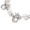 Ocean Series Alloy Link Bracelets BJEW-JB11840-5