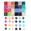 24 Colors Eco-Friendly Handmade Polymer Clay Beads CLAY-X0011-03C-1