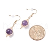 Natural Amethyst Braided Dangle Earring EJEW-JE04845-01-4