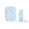 Transparent Spray Painted Glass Beads GLAA-I050-08D-3