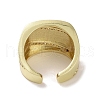 Brass Micro Pave Cubic Zirconia Open Cuff Ring RJEW-K256-52G-3