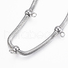 Tarnish Resistant 304 Stainless Steel Chain Bracelet Making MAK-K008-01P-2