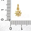 Brass Micro Pave Cubic Zirconia Sun Charms KK-P308-66G-3