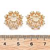 Brass Micro Pave Clear Cubic Zirconia Bead Caps KK-L222-007G-2