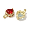 Brass Micro Pave Cubic Zirconia Pendants KK-C058-22G-2