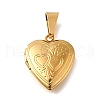 316 Stainless Steel Locket Pendants STAS-C123-02B-G-1