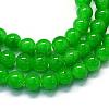 Baking Painted Imitation Jade Glass Round Bead Strands DGLA-Q021-10mm-10-1