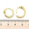 Heart Brass Micro Pave Clear Cubic Zirconia Hoop Earrings EJEW-D311-106G-3