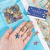 SUNNYCLUE 60Pcs 10 Colors Printed Alloy Connector Charms FIND-SC0009-61-3