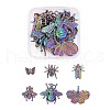12Pcs 6 Style Insects Themed Alloy Pendants X1-FIND-LS0001-02-2