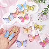 Gorgecraft 18Pcs 6 Styles Cloth Butterfly Alligator Hair Clip OHAR-GF0001-39-3