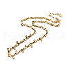 Rhinestone Charms Necklace with Curb Chains NJEW-P229-19G-04-1