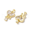 Valentine's Day Brass Micro Pave Clear Cubic Zirconia Pendants KK-K360-25G-2