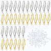 DICOSMETIC 100Pcs 2 Color 304 Stainless Steel Earring Hooks DIY-DC0001-45-1