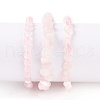 Natural Rose Quartz Stretch Bracelets BJEW-JB05647-2