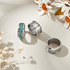 Unicraftale 3Pcs 3 Size 304 Stainless Steel Grooved Finger Ring Settings STAS-UN0057-11A-2