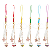 6Pcs Cute Maneki Neko Smart Phone Strap Lanyards HJEW-PH01586-1