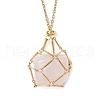 304 Stainless Steel Macrame Pouch Empty Stone Holder Necklace Making NJEW-JN05237-02-4