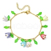 Brass Bar Link Chains Charm Bracelets BJEW-JB11523-02-2
