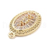 Brass with Clear Cubic Zirconia Pendants KK-Z061-21B-G-2